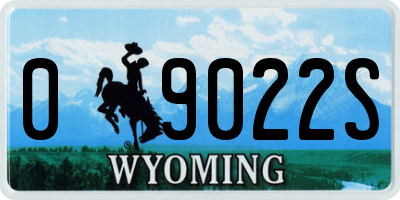 WY license plate 09022S