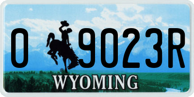 WY license plate 09023R
