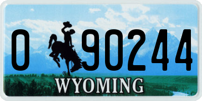 WY license plate 090244