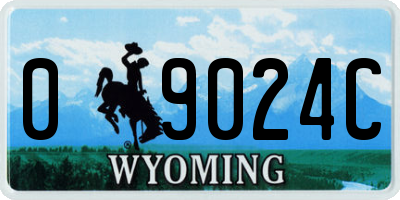 WY license plate 09024C