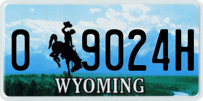 WY license plate 09024H