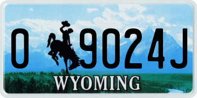WY license plate 09024J