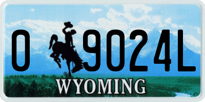 WY license plate 09024L