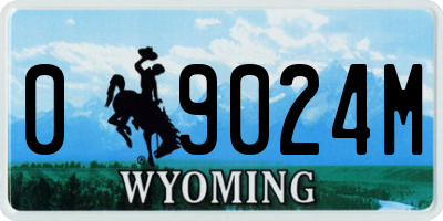 WY license plate 09024M