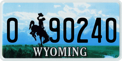 WY license plate 09024O