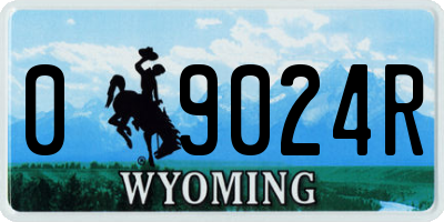WY license plate 09024R