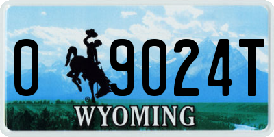 WY license plate 09024T