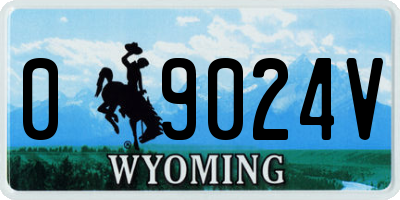 WY license plate 09024V