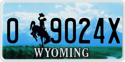 WY license plate 09024X