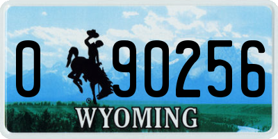 WY license plate 090256
