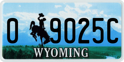 WY license plate 09025C