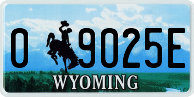 WY license plate 09025E