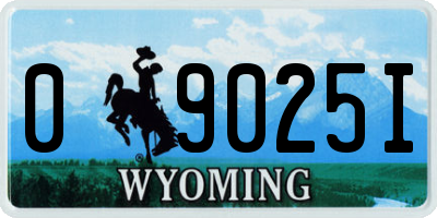 WY license plate 09025I