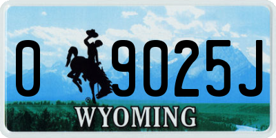 WY license plate 09025J