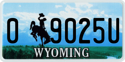 WY license plate 09025U