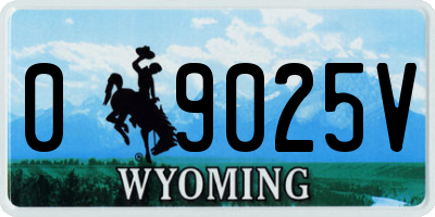 WY license plate 09025V