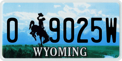WY license plate 09025W