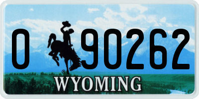 WY license plate 090262