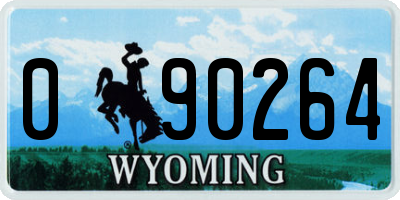 WY license plate 090264
