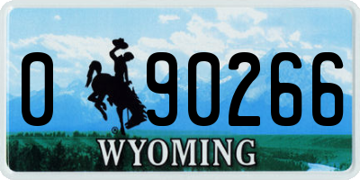 WY license plate 090266