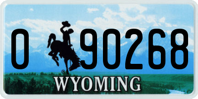WY license plate 090268