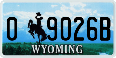 WY license plate 09026B
