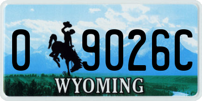 WY license plate 09026C