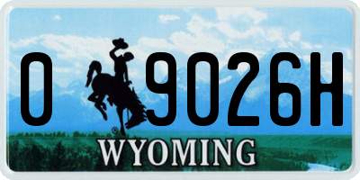 WY license plate 09026H