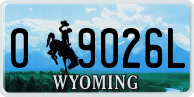WY license plate 09026L