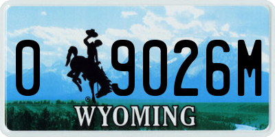WY license plate 09026M
