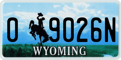 WY license plate 09026N