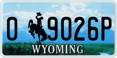 WY license plate 09026P