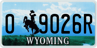 WY license plate 09026R