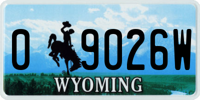 WY license plate 09026W