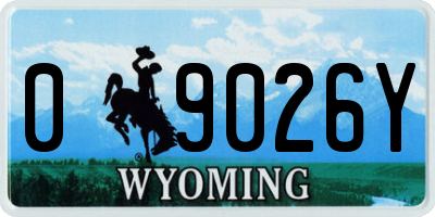 WY license plate 09026Y