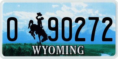 WY license plate 090272