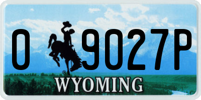 WY license plate 09027P
