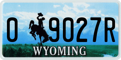 WY license plate 09027R