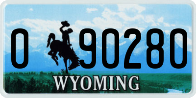 WY license plate 090280