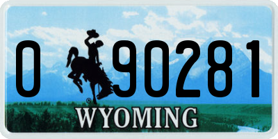 WY license plate 090281