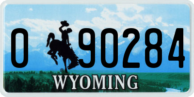 WY license plate 090284