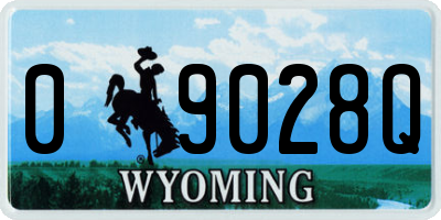 WY license plate 09028Q