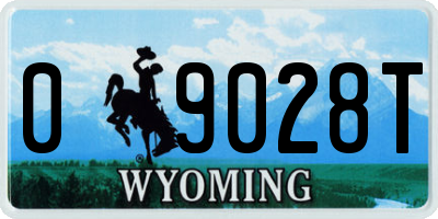 WY license plate 09028T