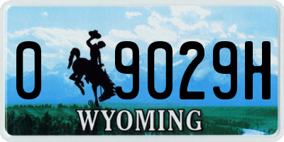 WY license plate 09029H