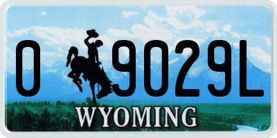 WY license plate 09029L