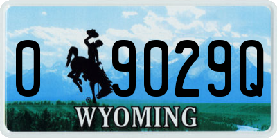WY license plate 09029Q