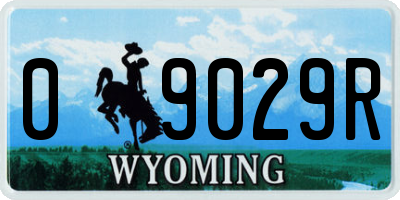 WY license plate 09029R