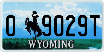 WY license plate 09029T
