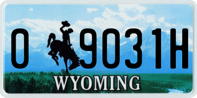 WY license plate 09031H