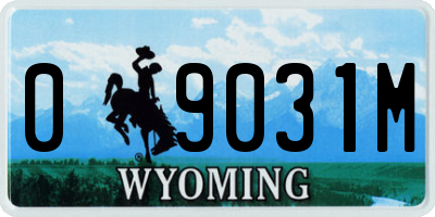 WY license plate 09031M